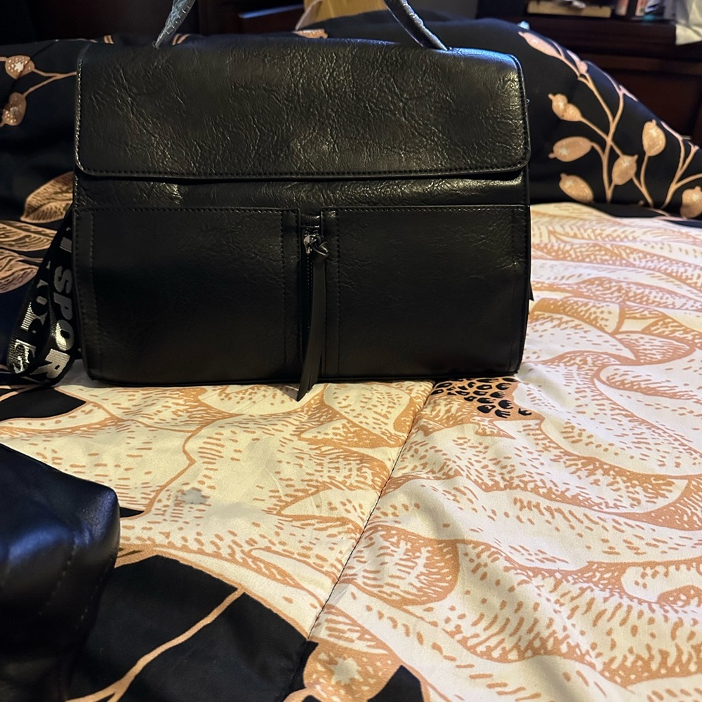 Black Vegan Leather Bag